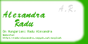 alexandra radu business card